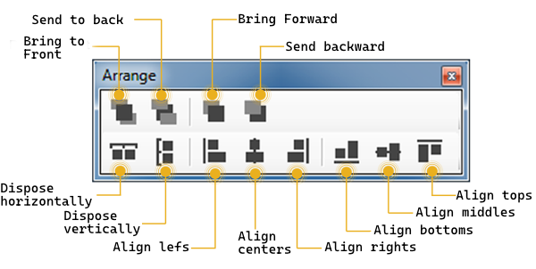 Objects arrange tool