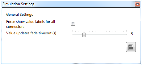 Simulation settings Simulation settings