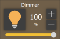 Widget Interruttore come dimmer piccolo e sfondo personalizzato quando acceso Widget Interruttore come dimmer piccolo e sfondo personalizzato quando acceso