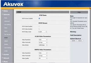 Impostazioni della Telecamera Rtsp Impostazioni della Telecamera Rtsp