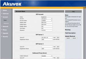 Impostazione SIP Impostazione SIP