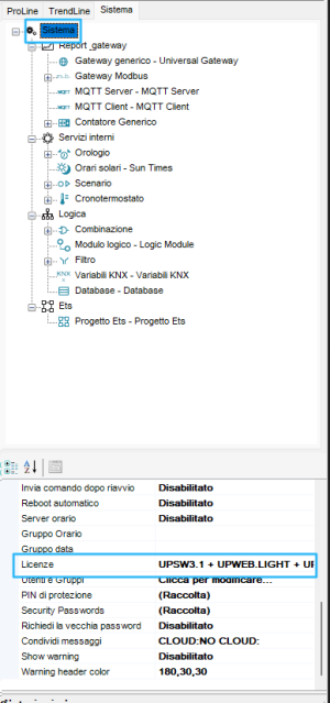 Accesso all'editor delle licenze Accesso all'editor delle licenze
