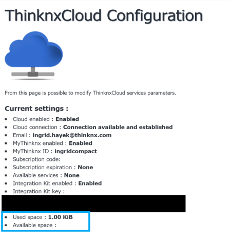 Enable Thinknx Cloud on server Enable Thinknx Cloud on server