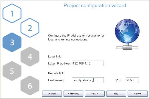 Step 3: connection settings Step 3: connection settings