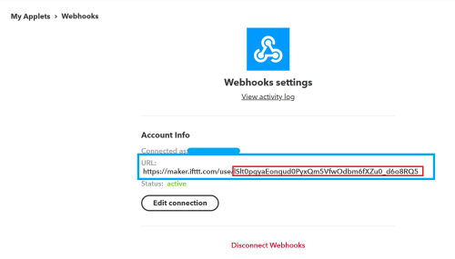 IFTTT webhooks url IFTTT webhooks url