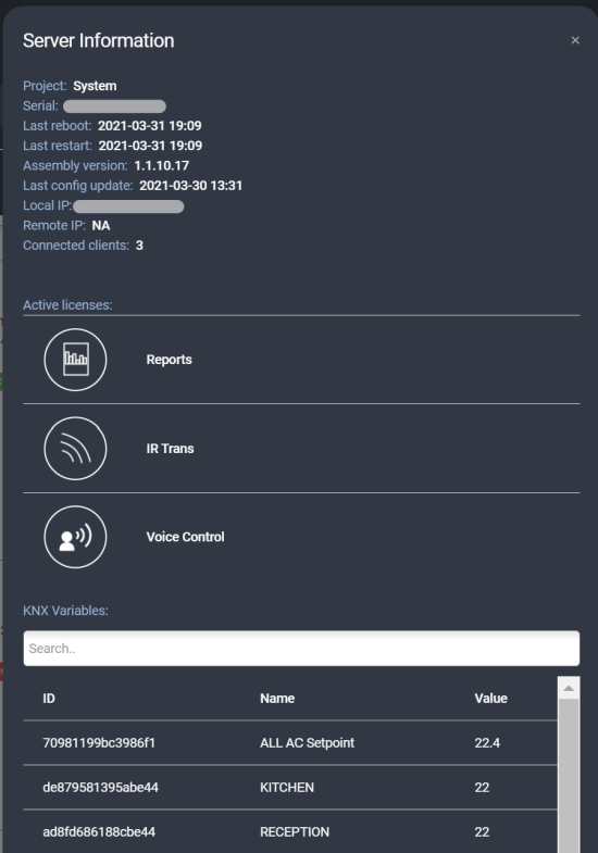 Server Information Server Information