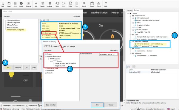 Crea evento IFTTT in thinknx Crea evento IFTTT in thinknx