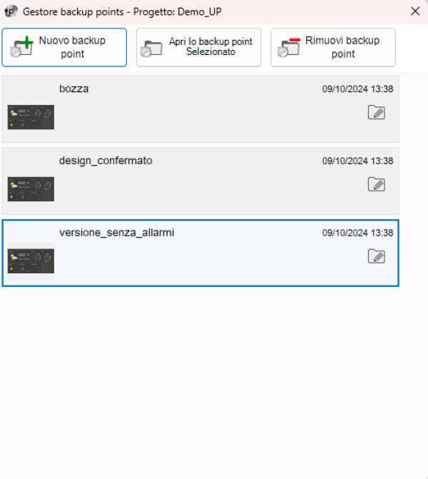 Punti di Backup del Progetto Punti di Backup del Progetto