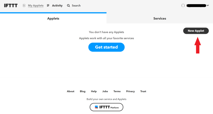Crea nuovo applet Crea nuovo applet