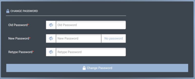 Change Password Change Password
