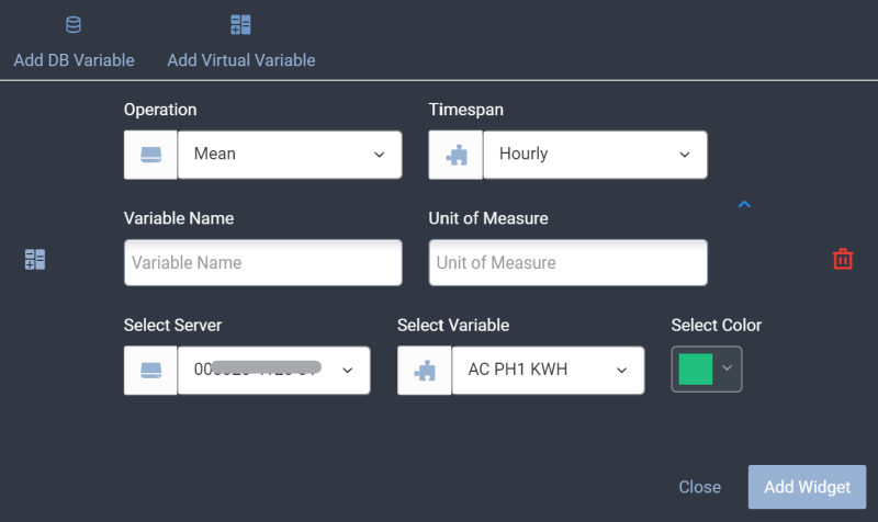 Chart Virtual DB Variable Chart Virtual DB Variable